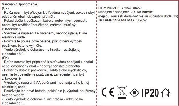 LED věnec 35cm, 16LED, proutěný - foto 2