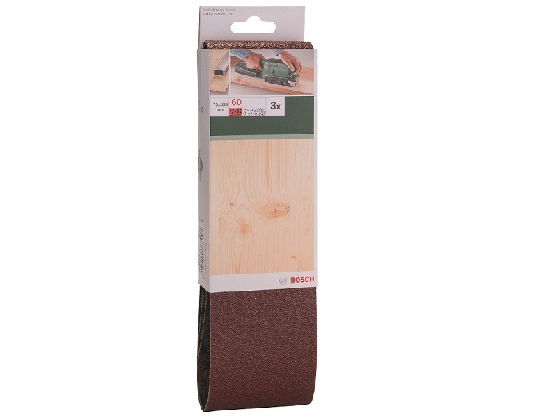 Brusné pásy BOSCH 75x533mm G60, 3ks - foto 3