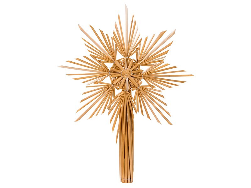 Slamená špička na stromček 26x23cm - foto 1