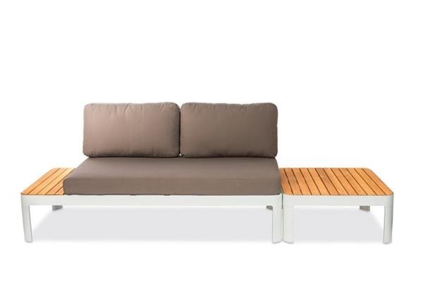 Stolek PORTALS bílý 71,6x71,6x32,5cm, hliník - foto 2