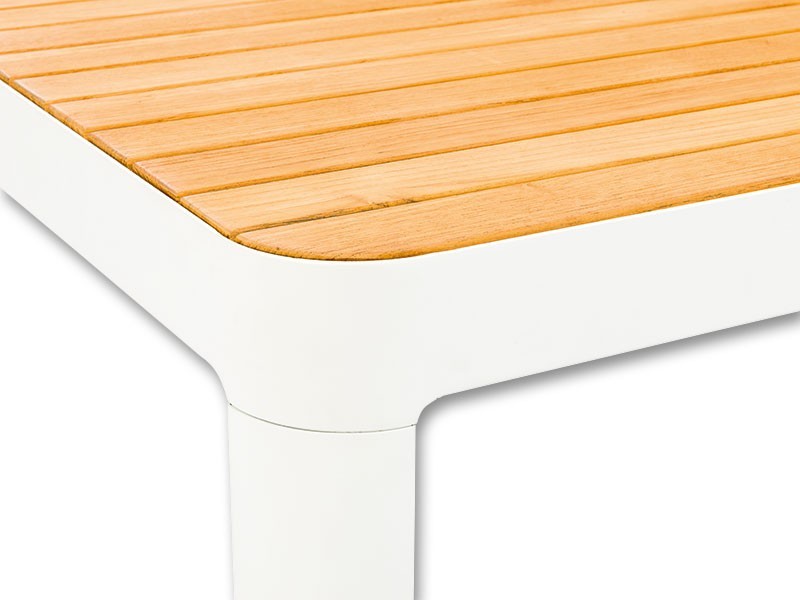 Stolek PORTALS bílý 71,6x71,6x32,5cm, hliník - foto 3