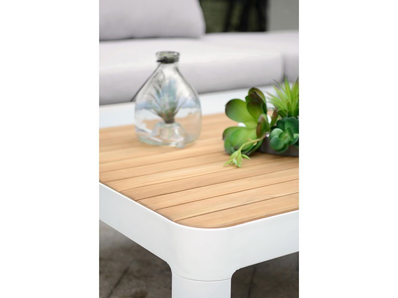 Stolek PORTALS bílý 71,6x71,6x32,5cm, hliník - foto 4