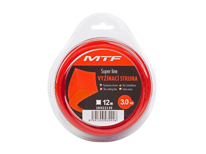 Struna MTF 3,0mm/12m - hranatá - foto 1 Struna MTF 3,0mm/12m - hranatá - foto 1