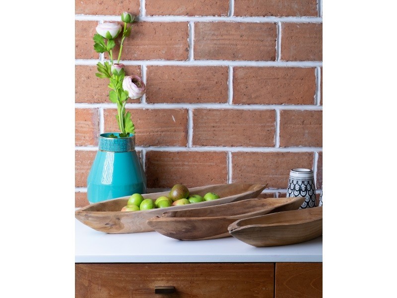 Teaková mísa kanoe 40 cm - foto 4