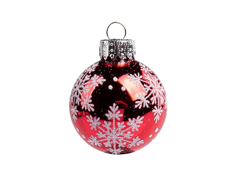 Koule vánoční, sklo, 10 ks, dekor, bílá, červená, zelená - foto 2