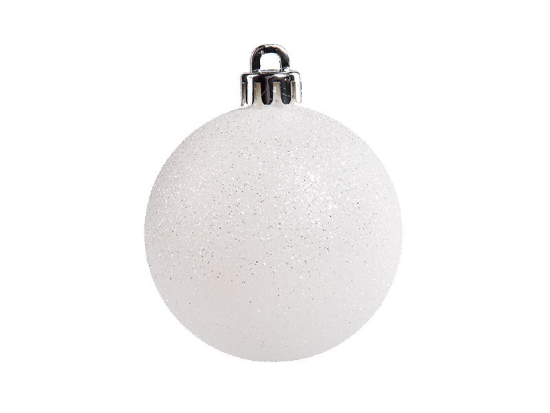 Vianočná guľa, plast, 12 ks, dekór, mix biela - foto 3 Vianočná guľa, plast, 12 ks, dekór, mix biela - foto 3