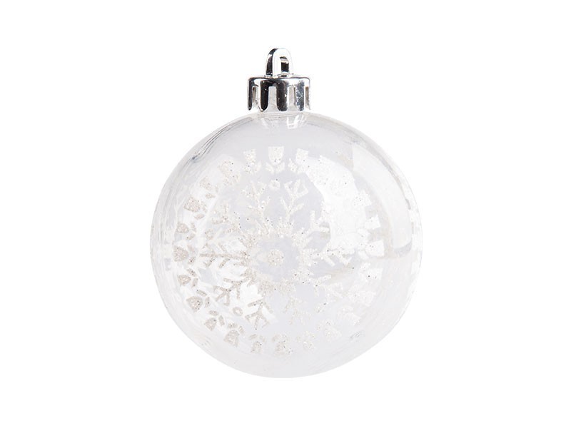 Vianočná guľa, plast, 12 ks, dekór, mix biela - foto 5 Vianočná guľa, plast, 12 ks, dekór, mix biela - foto 5