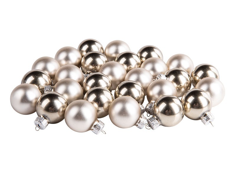 Dekorativní kouličky stříbrná sklo 27 ks - foto 3