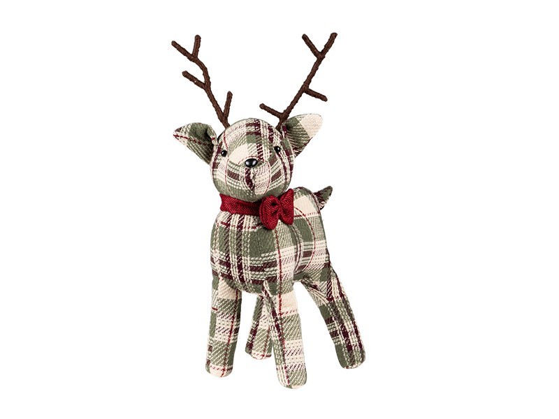 Zelený a červený sob malý 30cm - foto 2