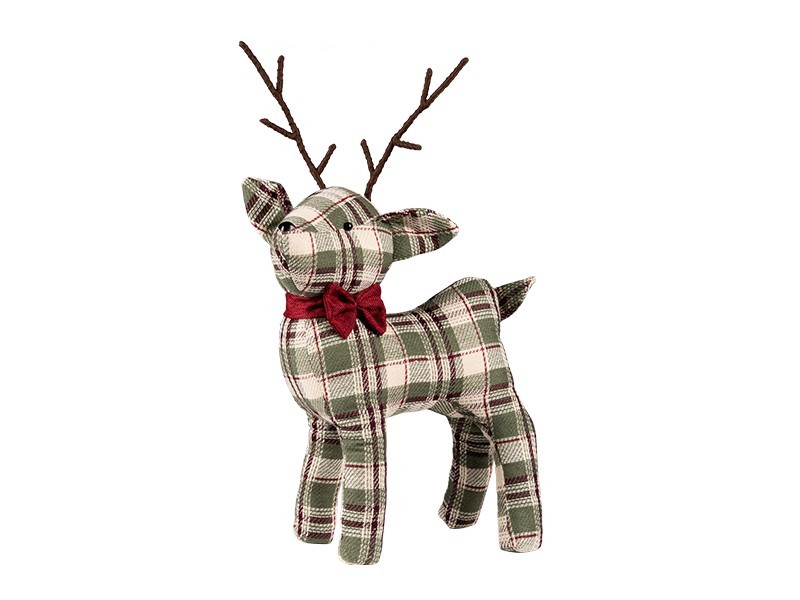 Zelený a červený sob malý 30cm - foto 3