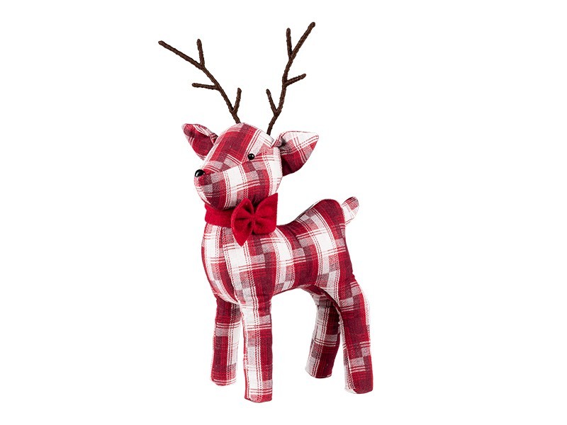 Zelený a červený sob malý 30cm - foto 4