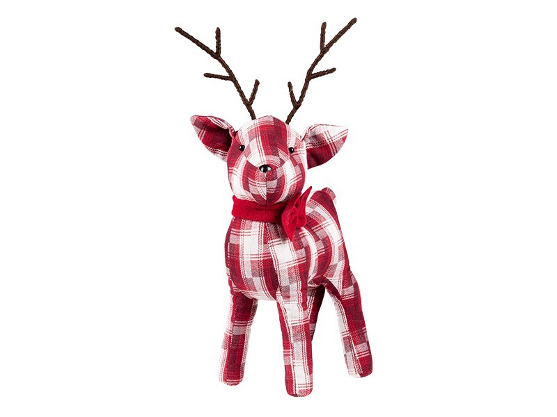 Zelený a červený sob malý 30cm - foto 5