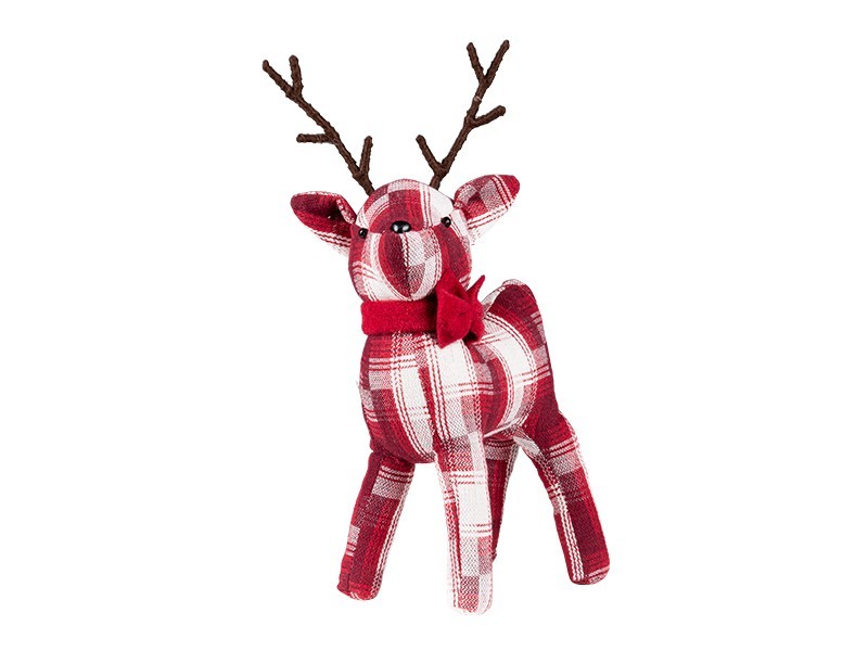 Zelený a červený sob malý 30cm - foto 6