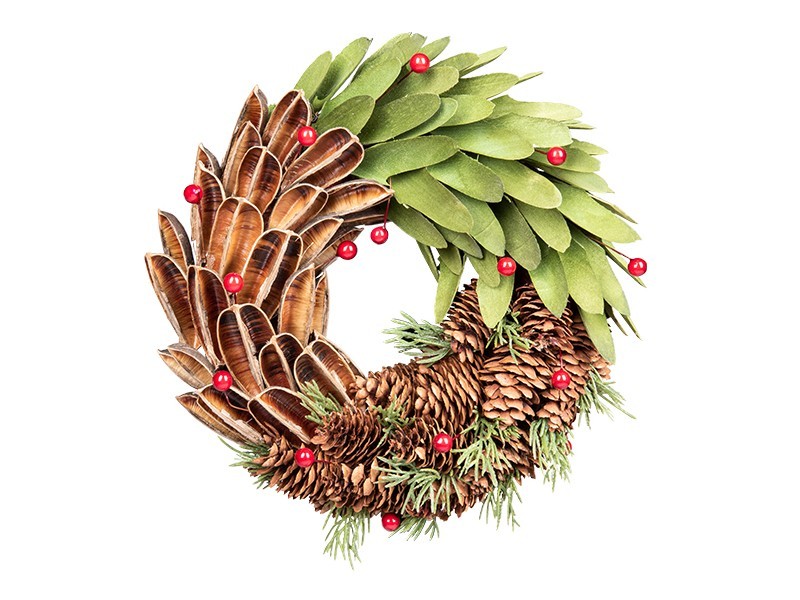 Věnec malý tříbarevný 24x24x7cm - foto 1