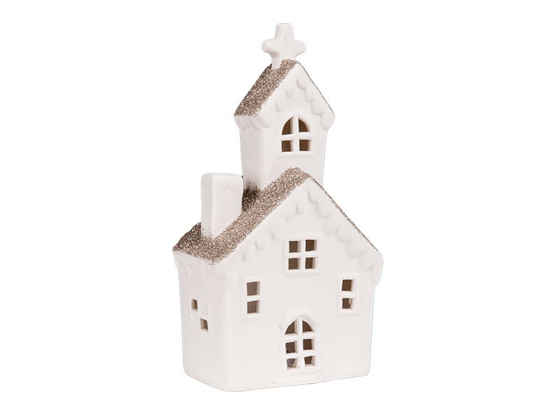 Keramický kostel na svíčku 10,5x6,5x19,7 cm - foto 2 Keramický kostel na svíčku 10,5x6,5x19,7 cm - foto 2