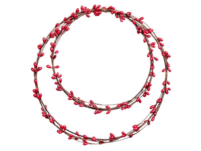 Obručový červený veniec, 30,5 cm - foto 1