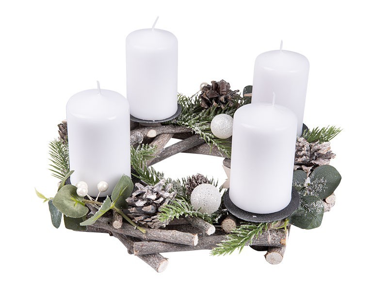 Adventný veniec 30x30x7cm - foto 2 Adventný veniec 30x30x7cm - foto 2