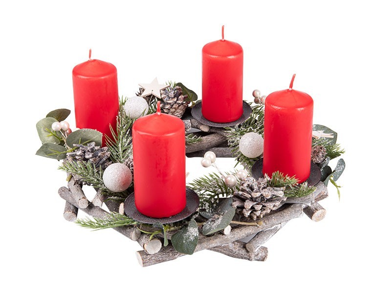 Adventný veniec 30x30x7cm - foto 3 Adventný veniec 30x30x7cm - foto 3