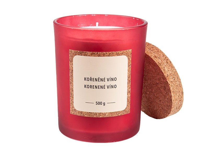 Vonná svíčka kořeněné víno 10x12,5cm, 500g - foto 2