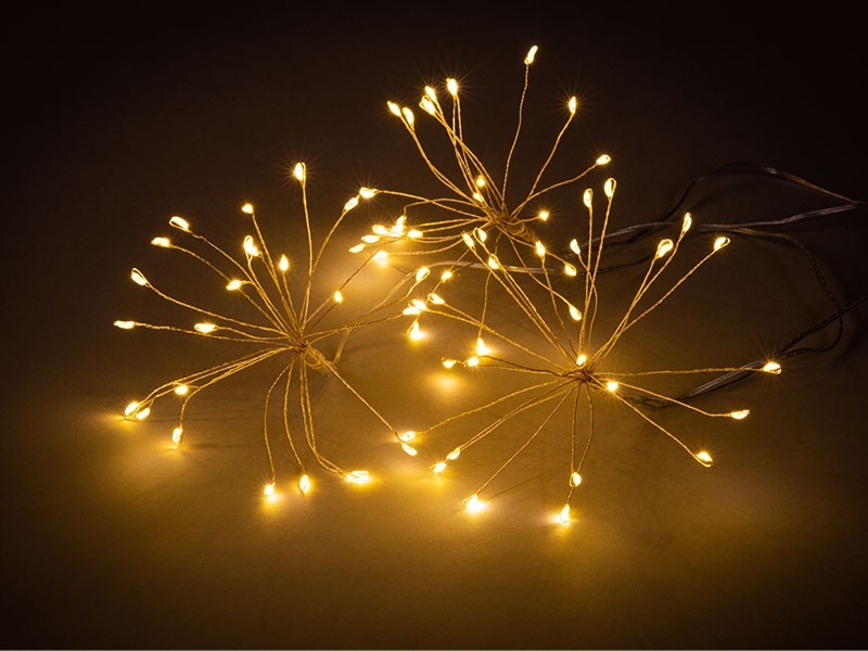 Svetelné kvetiny, 150 mikro LED, teplá biela - foto 3 Svetelné kvetiny, 150 mikro LED, teplá biela - foto 3