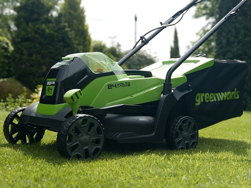 AKU Rotačná kosačka Greenworks GD24LM33 24V - foto 3