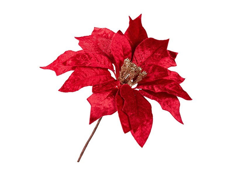 Červená vánoční květina 22cm - foto 2