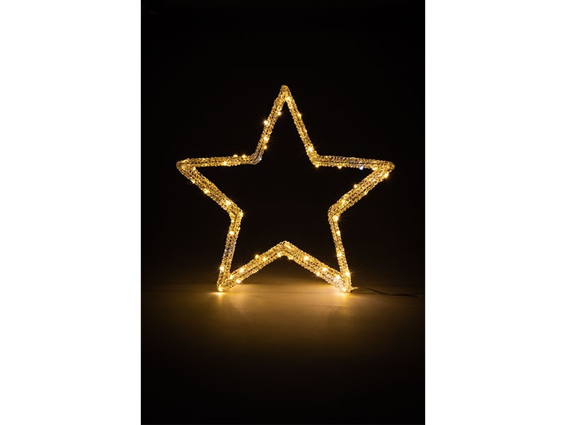 Krištáľová  hviezda 31,5x5,8x30,5cm,80 LED, teplá biela - foto 3 Krištáľová  hviezda 31,5x5,8x30,5cm,80 LED, teplá biela - foto 3