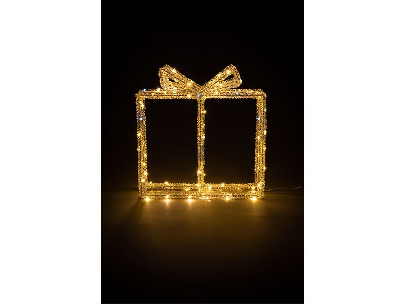 Krištáľový darček 22,5x5,8x23,5cm, 80 LED, teplá biela - foto 2 Krištáľový darček 22,5x5,8x23,5cm, 80 LED, teplá biela - foto 2