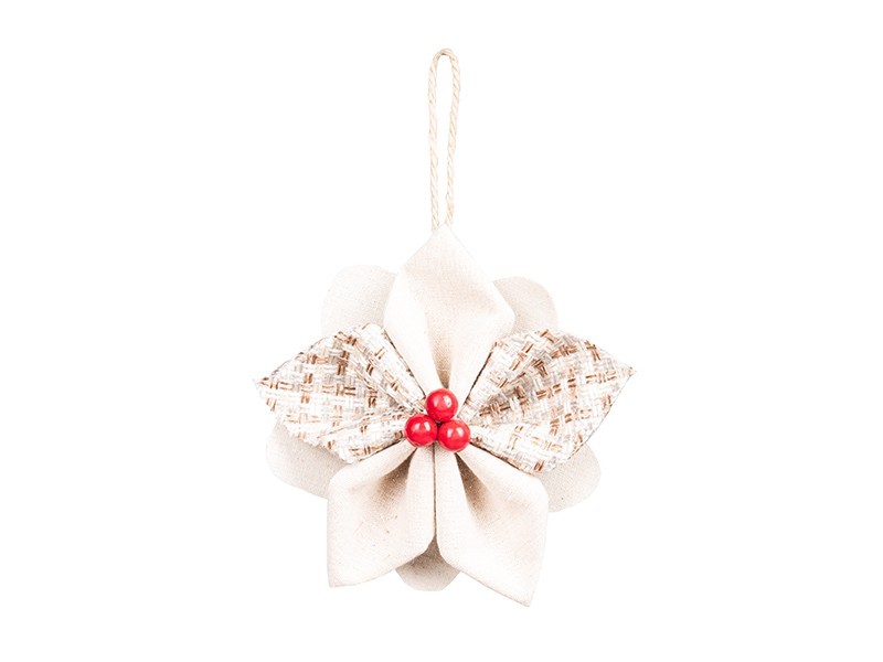 Závěsná látková květina 17cm - foto 1