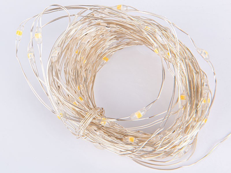 Svetelná struna 100 micro LED, teplá biela - foto 4