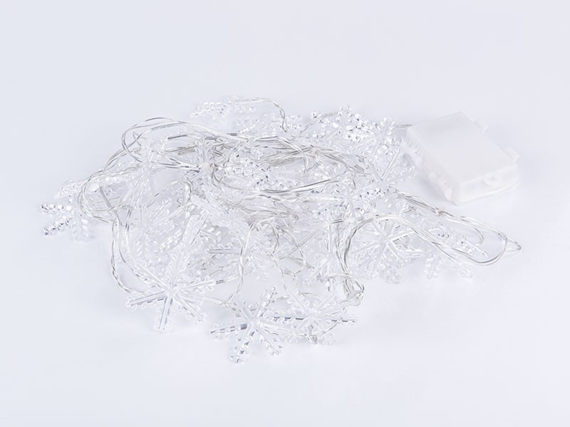 Svetelný záves vločky, studená biela 80 cm - foto 2