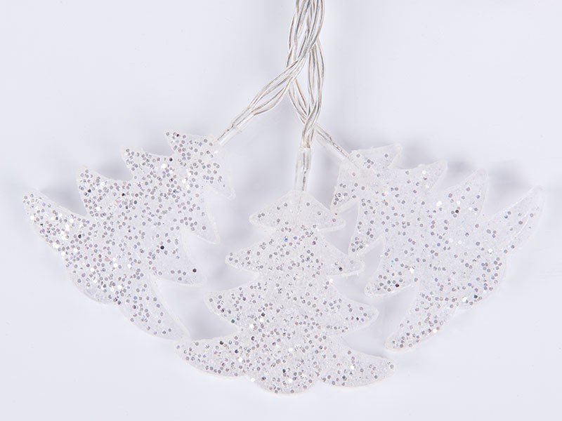 Svetelná reťaz vločka a stromček, 10 LED - foto 5