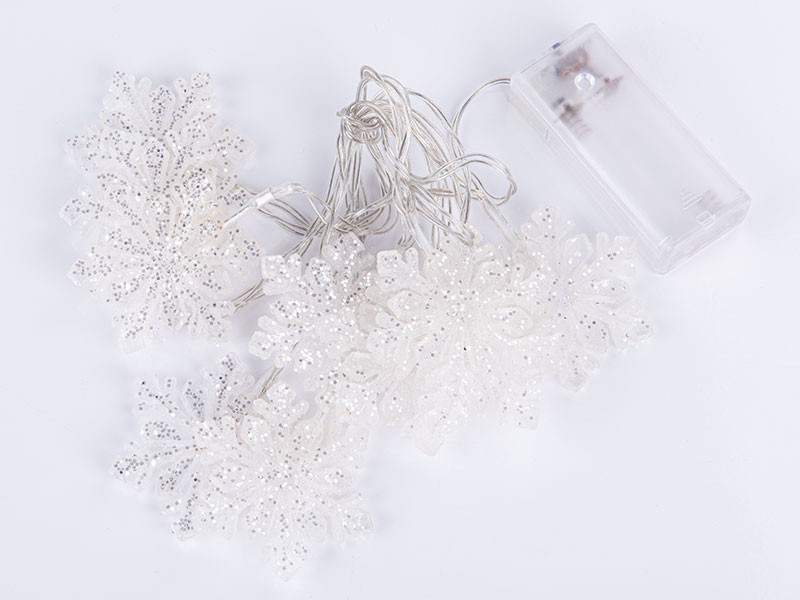 Svetelná reťaz vločka a stromček, 10 LED - foto 7