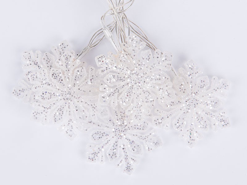 Svetelná reťaz vločka a stromček, 10 LED - foto 8