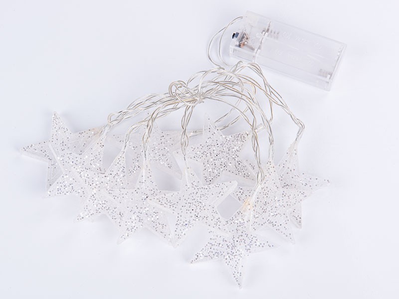 Svetelná reťaz vločka a stromček, 10 LED - foto 10