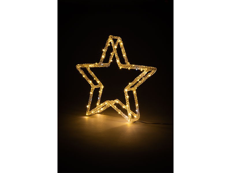 Krištáľová  hviezda 31,5x5,8x30,5cm,80 LED, teplá biela - foto 1 Krištáľová  hviezda 31,5x5,8x30,5cm,80 LED, teplá biela - foto 1