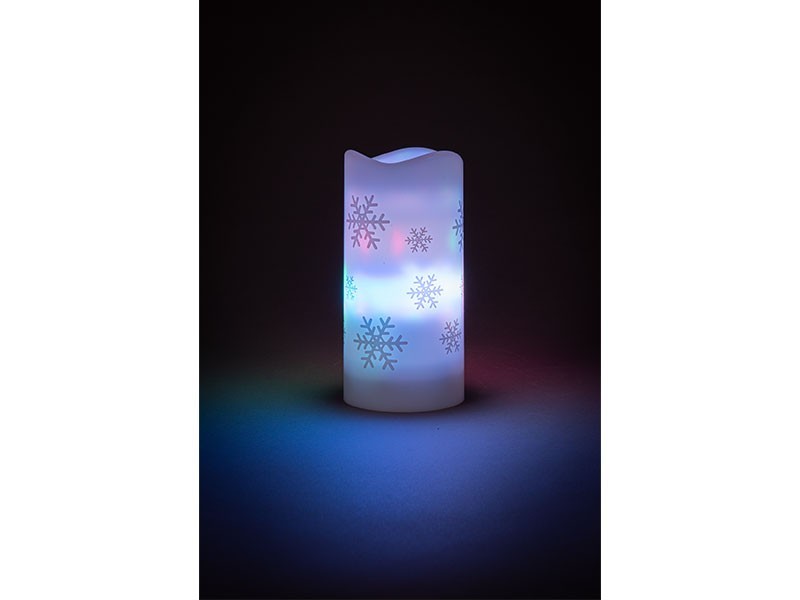 LED svíčka s projektorem, 7,5x15cm - foto 1