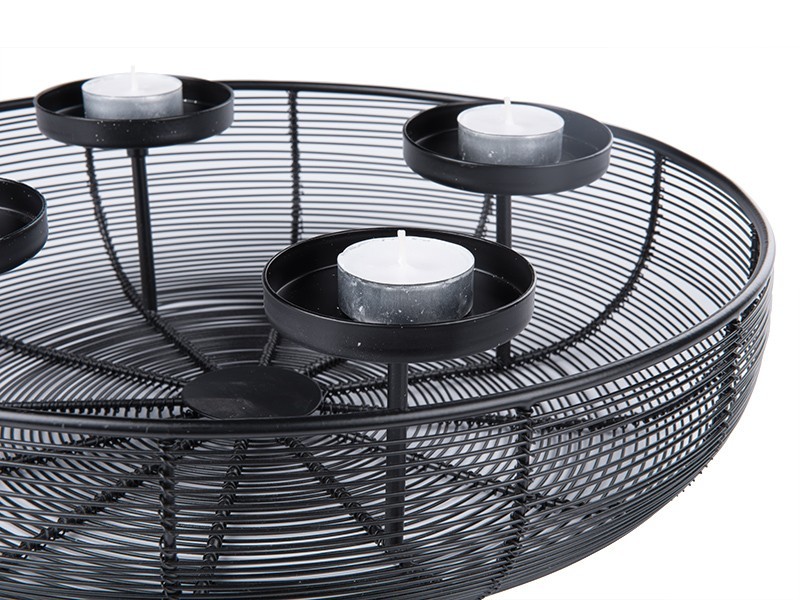 Kovový svietník na 4sviečky, k dekorování - foto 3