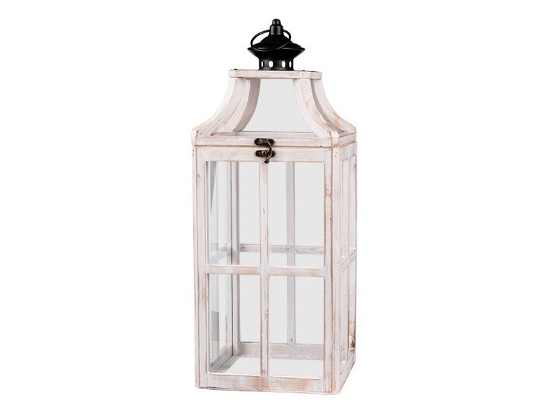 Dřevěná lucerna set 2ks 26x26x65 cm - foto 2