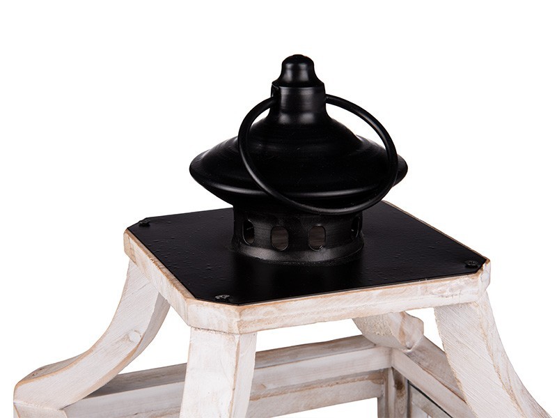 Dřevěná lucerna set 2ks 26x26x65 cm - foto 4