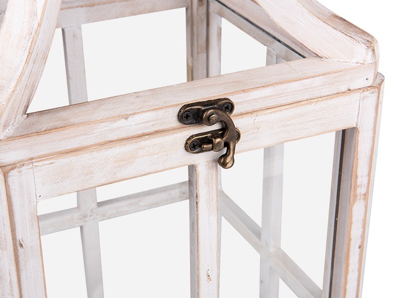 Dřevěná lucerna set 2ks 26x26x65 cm - foto 5