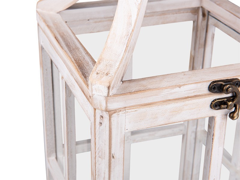 Dřevěná lucerna set 2ks 26x26x65 cm - foto 6