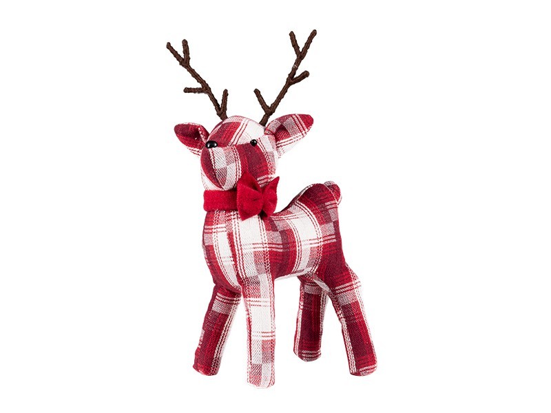 Červený sob látkový veľký, 40cm - foto 1