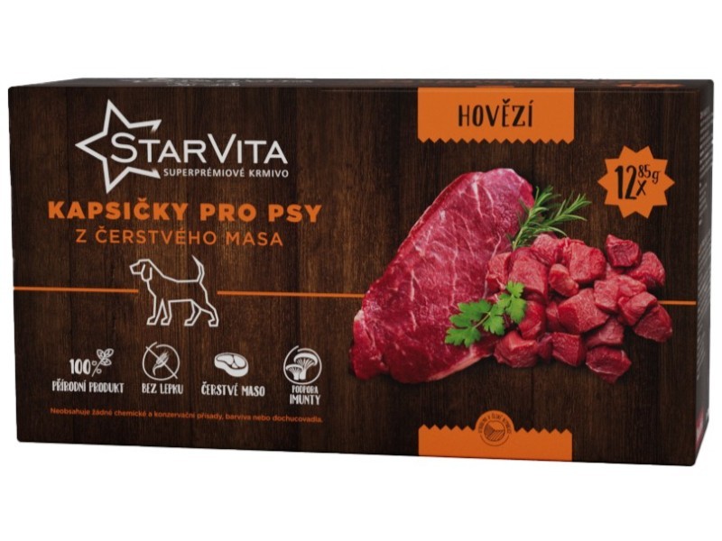 Starvita kapsičky pre psov hovädzie 12x85g - foto 1