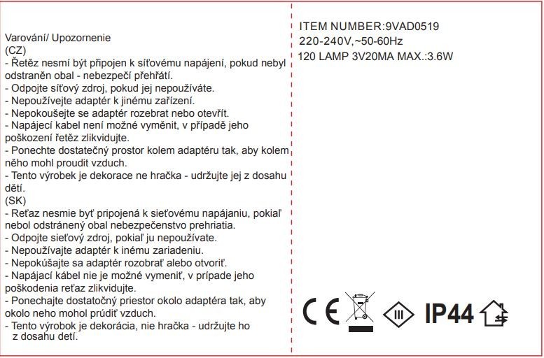 Světelný závěs 4m, 200LED, studená bílá - foto 4