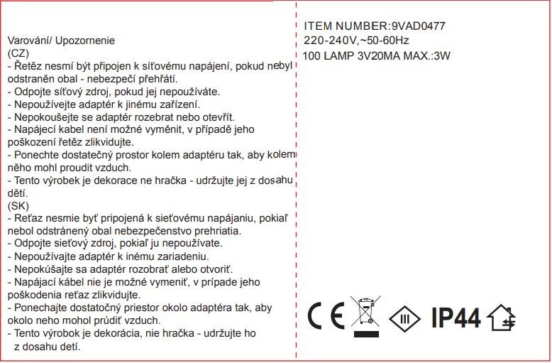 Svetelná reťaz 5m, 100LED, teplá biela - foto 5