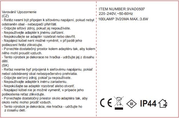 Rampouchy světelné, 20 ks, 100 LED - foto 4