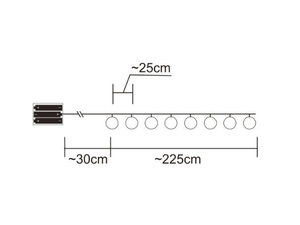 Svetelné žiarovky na povraze 10x3LED, 2,5 m - foto 5