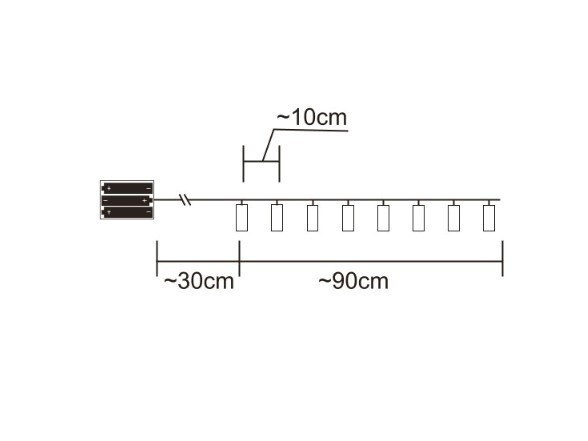 LED dekorace, stromek ve skle,10LED, 1m - foto 5