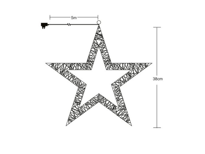 Kovová LED hviezda, 960 LED, TB - foto 4